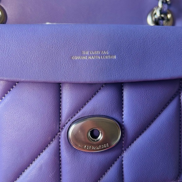 NWT COACH TABBY QUILTED HANDBAG IN PURPLE - Picture 10 of 10